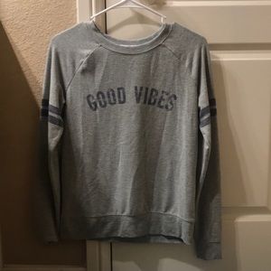 “Good Vibes” Gray Sweatshirt